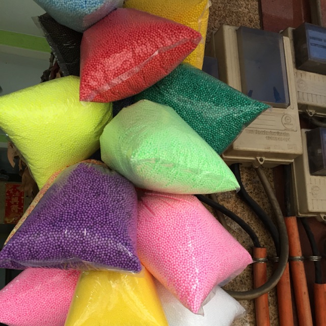 Hạt xốp đủ màu 40k 100gr