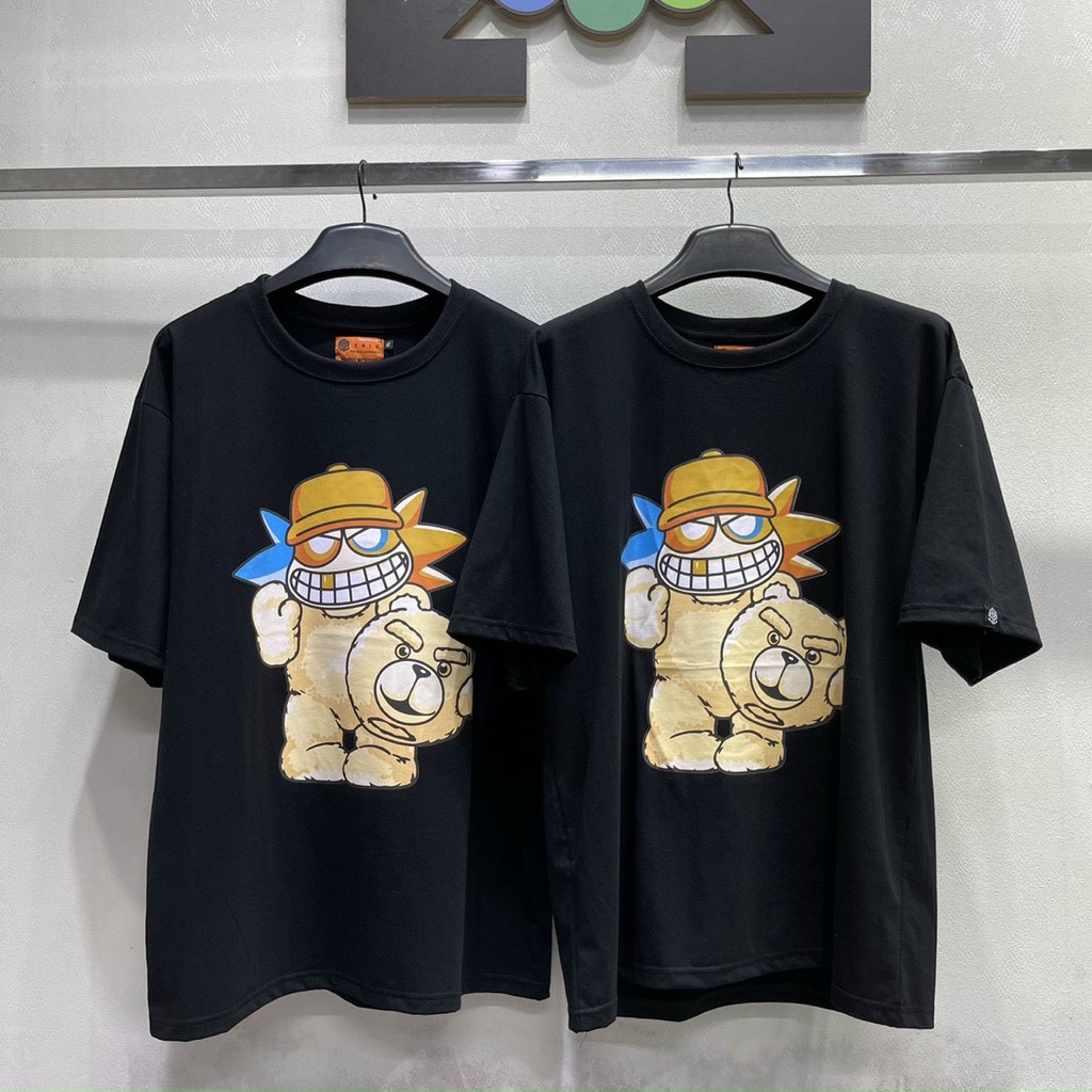 Áo thun MOzzie TED TEE unisex nam-nữ tay lỡ form rộng Màu đen | BigBuy360 - bigbuy360.vn