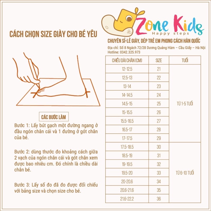 Dép tông siêu nhẹ cho bé trai bé gái Zonekids - D13A