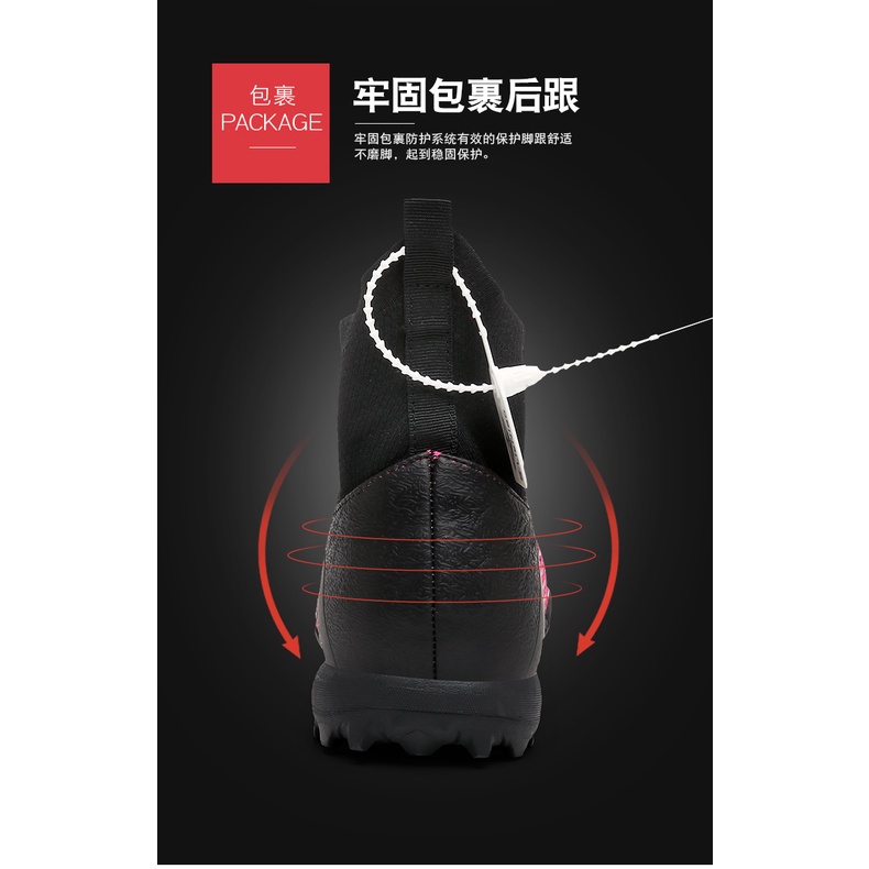 Giày Đá Banh Cổ Cao Chống Trượt Có Gai Dài Size 35-45 Thời Trang Cho Nam