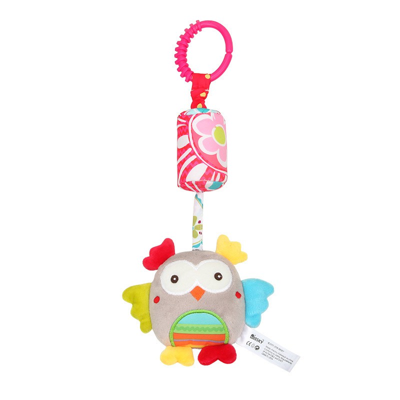 Đồ chơi treo cũi nôi lục lạc thú bông cho bé kích thích thị giác vải an toàn có thể nhai HALIBABY TN15