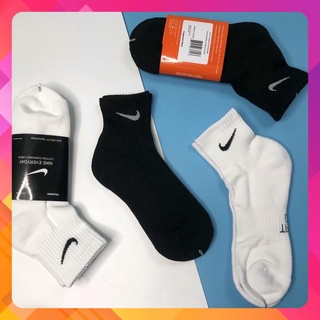 Vớ/ Tất Nike Everyday Plus Cổ Trung(Đen/Trắng)