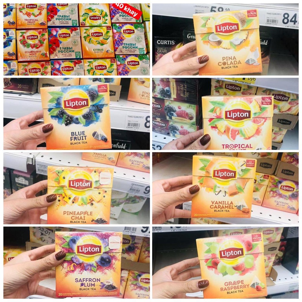 Trà lipton hoa quả các vị 🇷🇺FREESHIP🇷🇺Trà lip Nga mix các loại vị