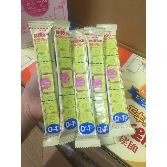 [Bán lẻ] Sữa Meiji thanh cho bé số 0/1, thanh 27g date 2022