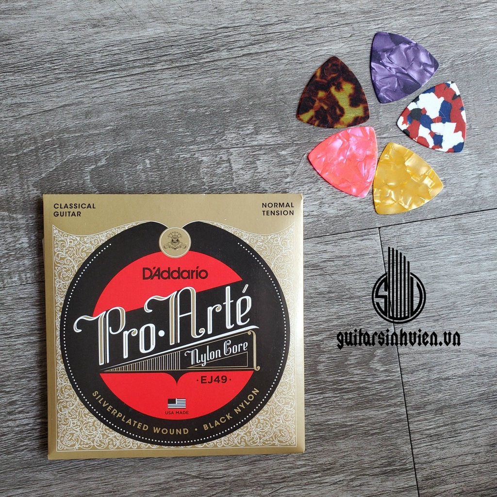 Dây đàn guitar classic D'Addario EJ49 cao cấp chính hãng - Tặng kèm 1 phím gảy