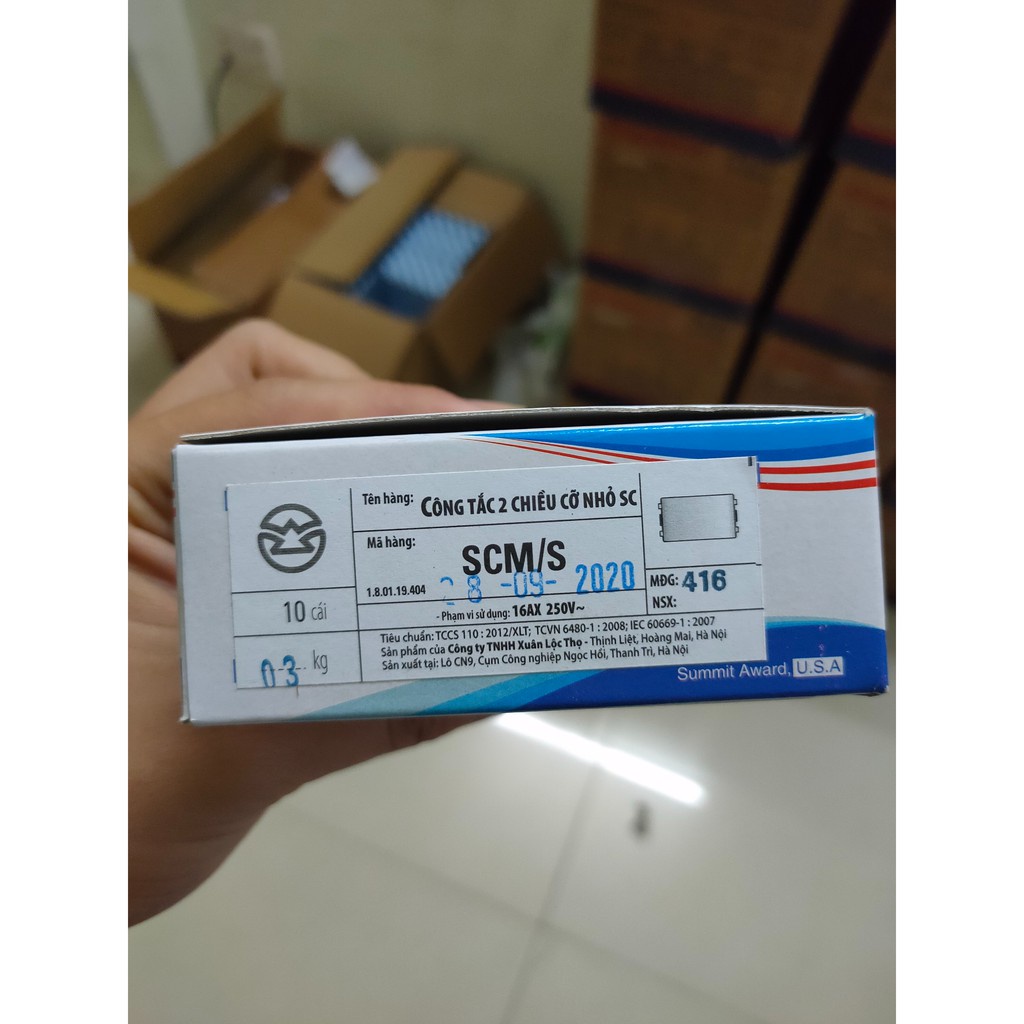 Công tắc 2 chiều 16A , công tắc cầu thang Sino SCM/S dùng chung cho Sê ri S-Concept , S18C , S18CS