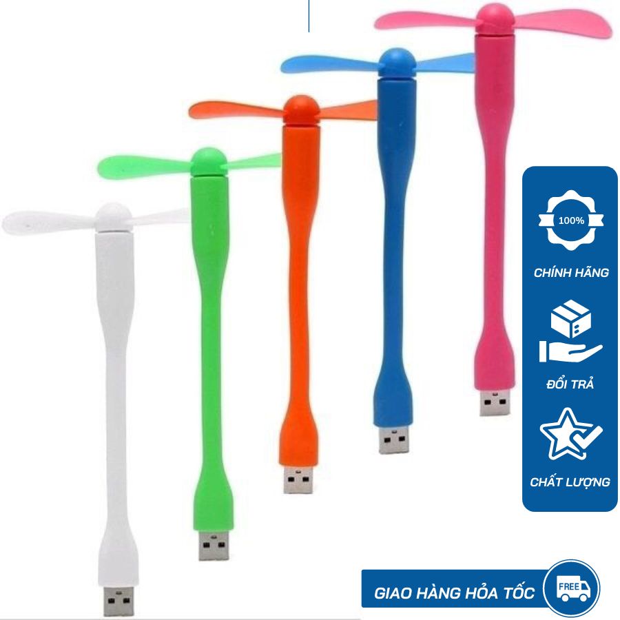 Quạt USB Mini 2 Cánh Làm Mát Mềm Dẻo Gắn Cổng Usb Máy Xông Tinh Dầu Máy Phun Sương Laptop Nhiều Màu Sắc Đẹp Mắt