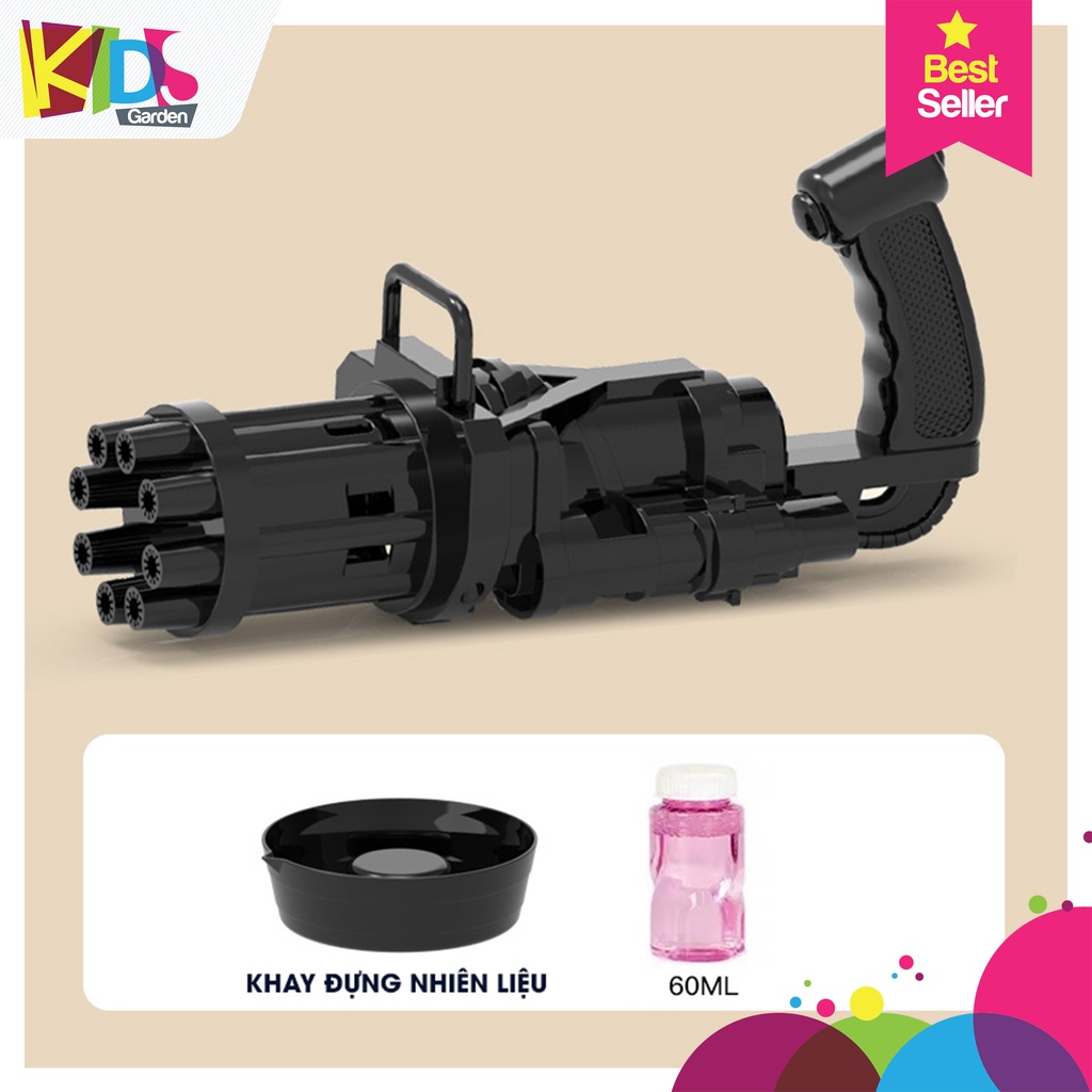 Súng bắn bong bóng xà phòng đồ chơi máy bắn bong bóng 8 nòng siêu mạnh cho trẻ DC05-SBBONG