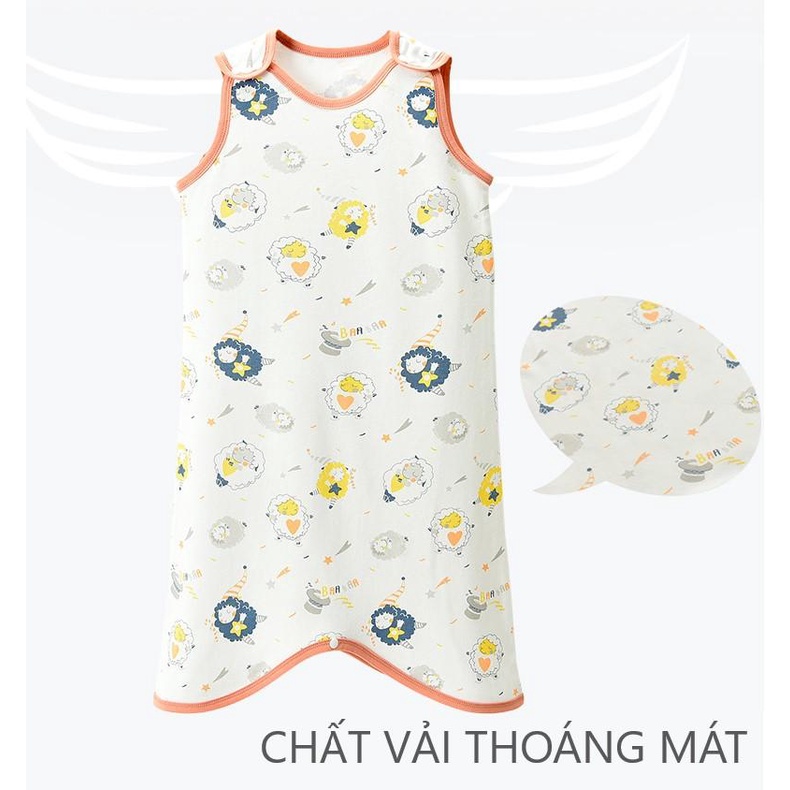 Túi Ngủ Cộc Gungi Chất Liệu Thoáng Mát Giữ Ấm Bụng Cho Bé Mẫu Mới