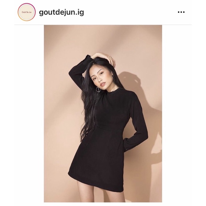 Đầm đen hở lưng Goutdejun