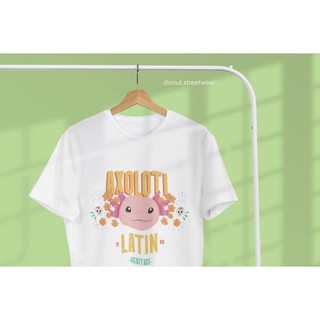 Áo thun cotton unisex axolotl latin
