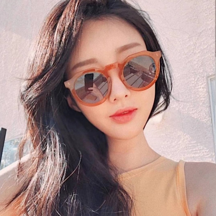 Kính mát gọng tròn chống tia UV thời trang cho nam nữ