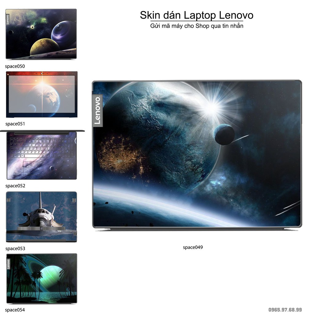 Skin dán Laptop Lenovo in hình không gian _nhiều mẫu 9 (inbox mã máy cho Shop)