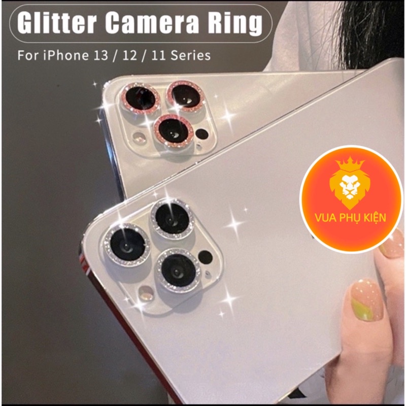 Kính cường lực nhũ kim tuyến bảo vệ Camera 13/13pro/13 pro max 11/11Pro/11 Pro max/12/12 Pro/12 Pro Max