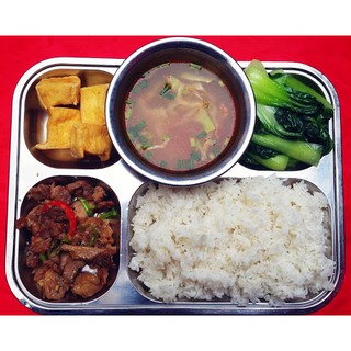 Khay cơm inox 5 ngăn giá rẻ