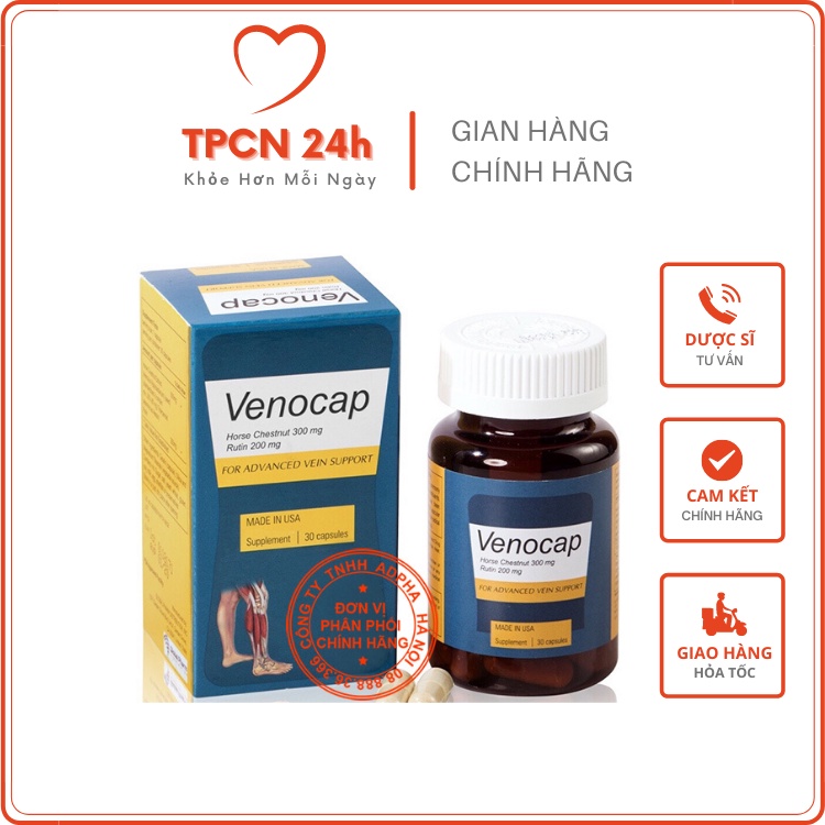 Venocap - Ngăn ngừa suy giãn tĩnh mạch, trĩ