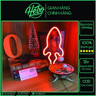 Đèn trang trí neon sign tên lửa | hebo art lighting