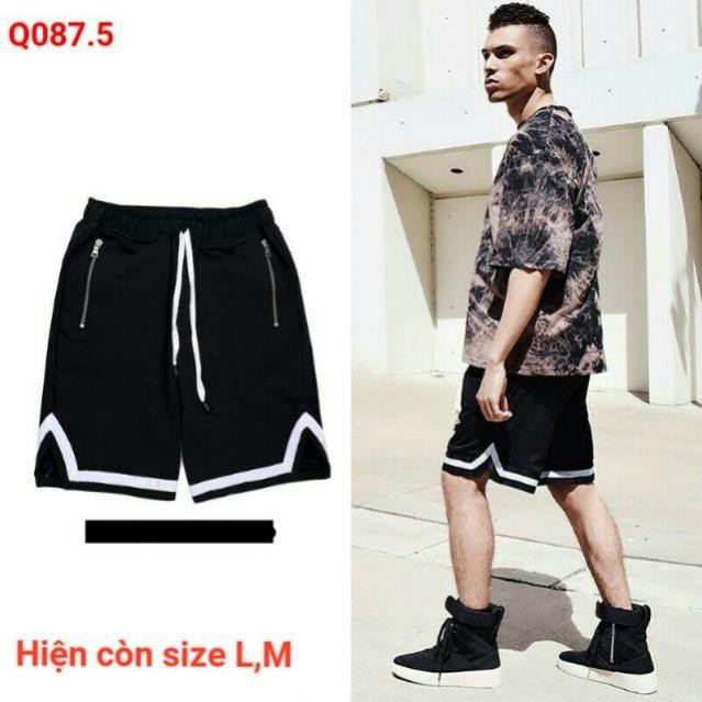 QUẦN SHORT 2V ĐEN, quần short bóng cào, quần short nam nữ * ' *