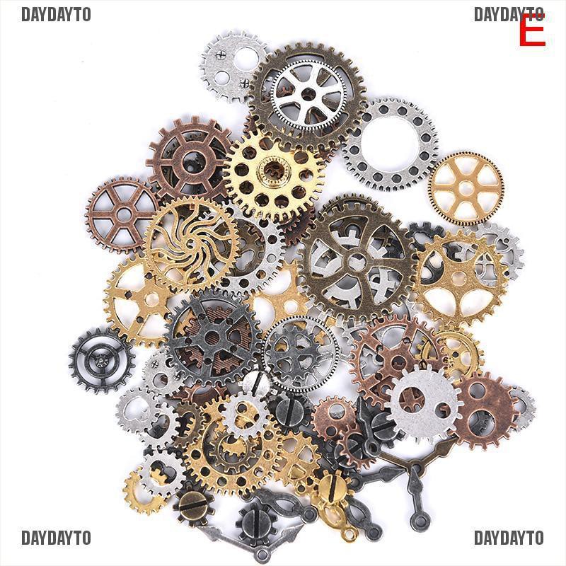 Set 70 Mặt Dây Chuyền Hình Bánh Răng Kim Loại 100Gram DIY
