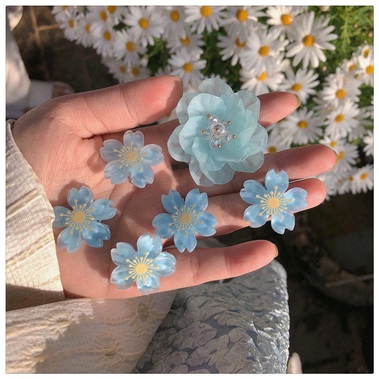 Kẹp Tóc Hình Bông Hoa Anh Đào Phong Cách Hàn Quốc Dễ Thương Cho Nữ