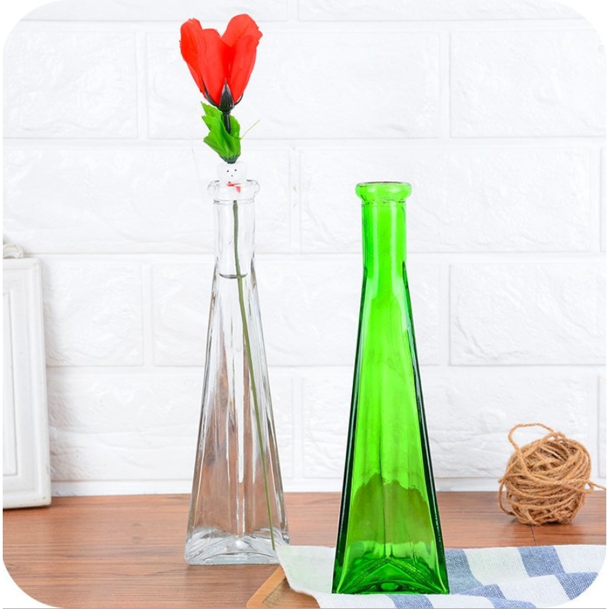 Bình hoa thủy tinh cắm hoa 1 bông tối giản PT085