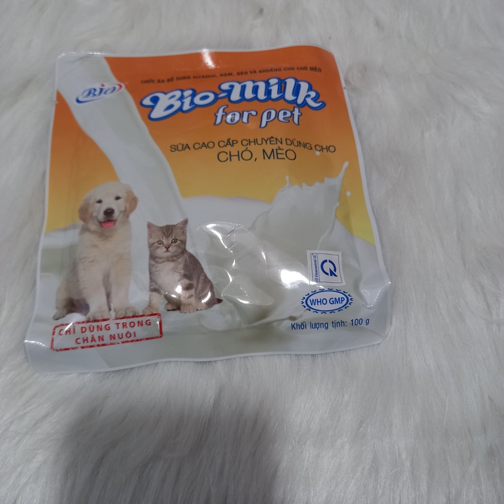 Sữa bột cho chó Bio 100gr, Sữa bột cho mèo Bio