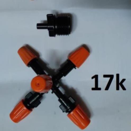Béc phun sương 5 hướng TƯỚI CÂY -LÀM MÁT NHÀ (giành cho diện tích vuông và rộng) - HV Store 1016