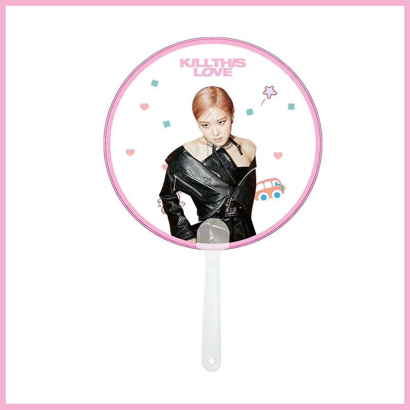 Quạt cầm tay PVC in hình nhóm nhạc KPOP Blackpink