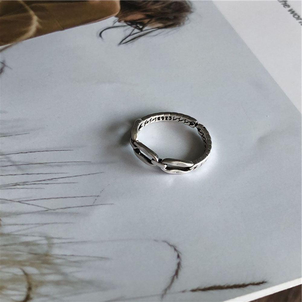 Nhẫn kim loại kiểu hở phong cách Punk trẻ trung năng động dành cho nam/nữ