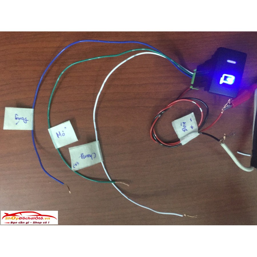 Công tắc gập gương chiếu hậu có đèn