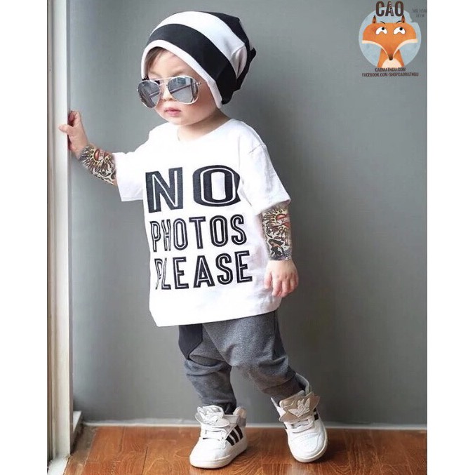 Áo thun cotton xăm 9-24kg cho bé trai Body tattoo trẻ em tay giả xăm