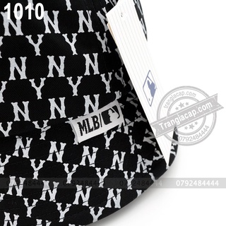 Combo 2 Nón bucket MLB Monogram NY đen