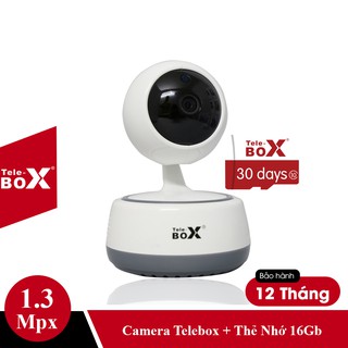 Combo camera ip telebox trong nhà 1.3mpx + kèm 1 thẻ nhớ 16gb