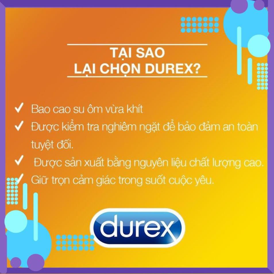 (Freeship đơn 50k) Bao Cao Su Gân Gai Durex Pleasuremax Hộp 3 Cái - Đức An