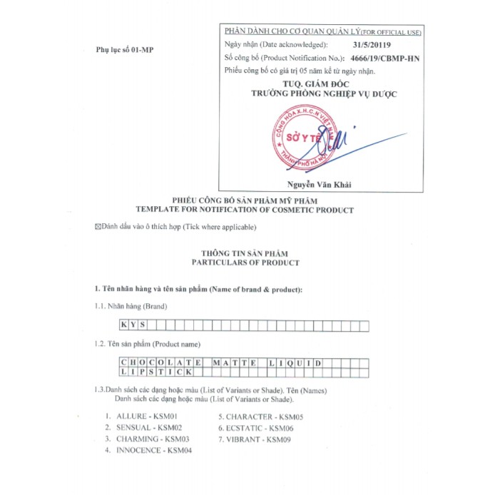 [KYS] Son Kem Lì Lâu Trôi Mịn Môi chocolate | BigBuy360 - bigbuy360.vn