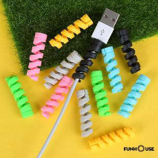 Set 4 đồ quấn dây cáp dữ liệu / dây điện hình xoắn ốc bằng silicon linh hoạt tiện dụng