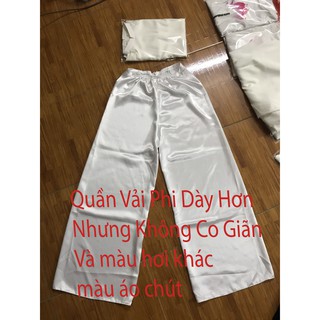 Áo Dài Trắng Trơn Có Lót