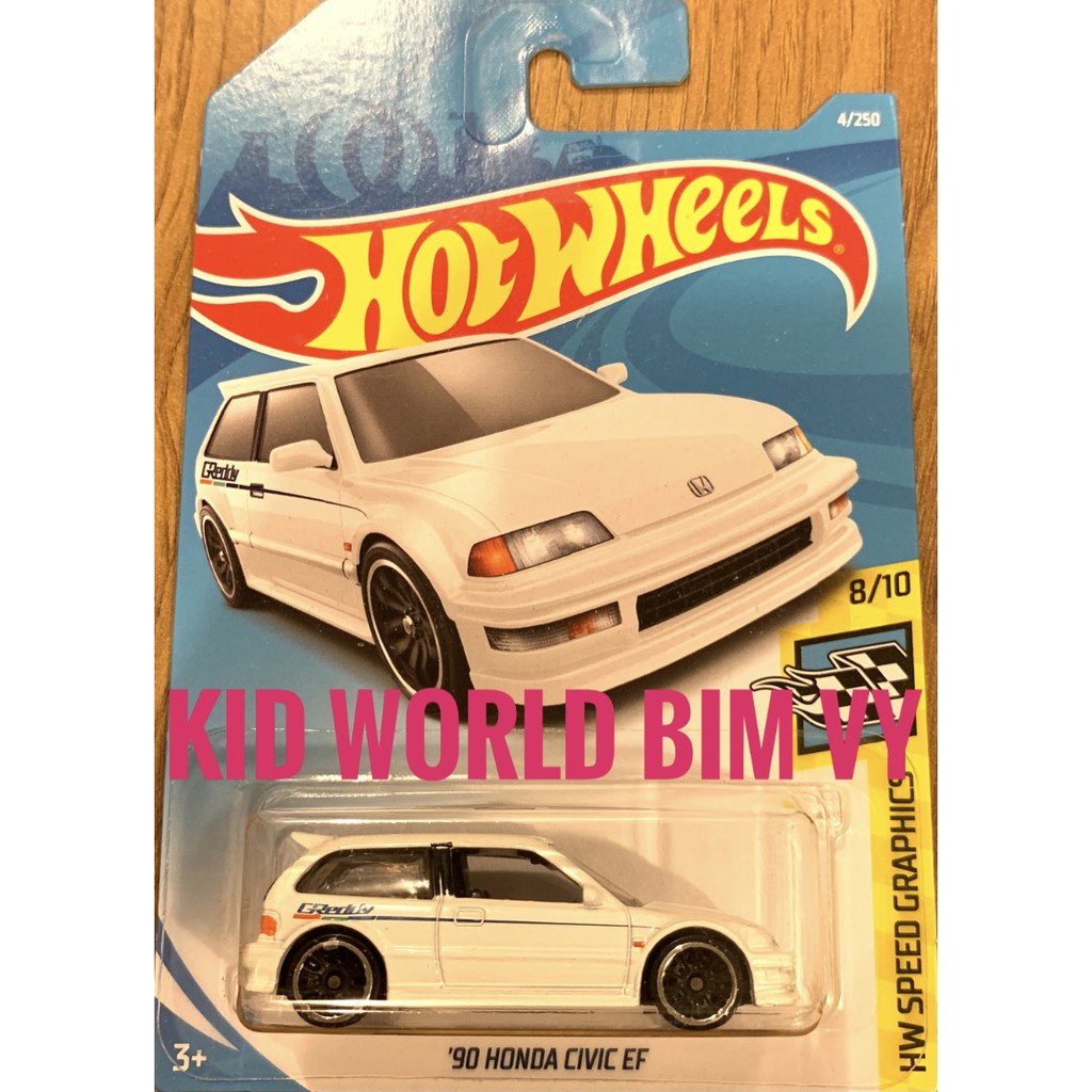 Xe mô hình Hot Wheels basic '90 Honda Civic EF FYC51.