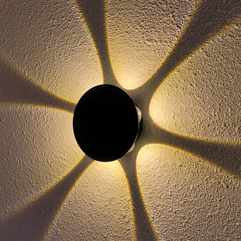 Đèn led trang trí hắt tường cầu thang, vách trụ cổng mẩu mới hình bông hoa