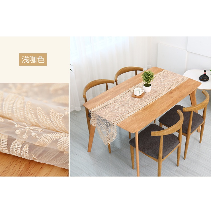 Khăn Trải Bàn Thêu Ren Trong Suốt Phong Cách Đồng Quê Mỹ