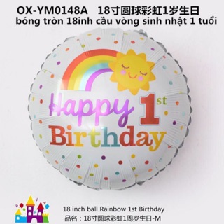 Bóng bóng tròn happy birthday