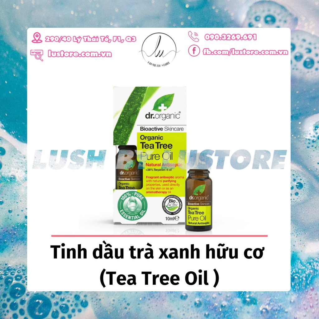 Dr.Organic - Tinh dầu trà xanh hữu cơ Tea Tree Oil 10ml