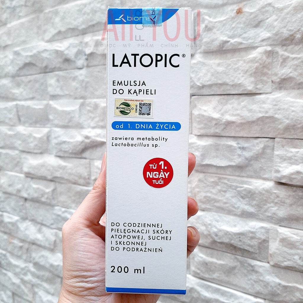 LATOPIC Bath Emulsion 200 mL - Nhũ Tương tắm dành cho da dị ứng/kích ứng