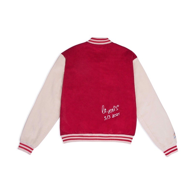 + Áo Khoác Bóng Chày LEVENTS® EMGO VARSITY / BLUE &amp; RED Levents Chính Hãng Tặng Kèm Túi Tote