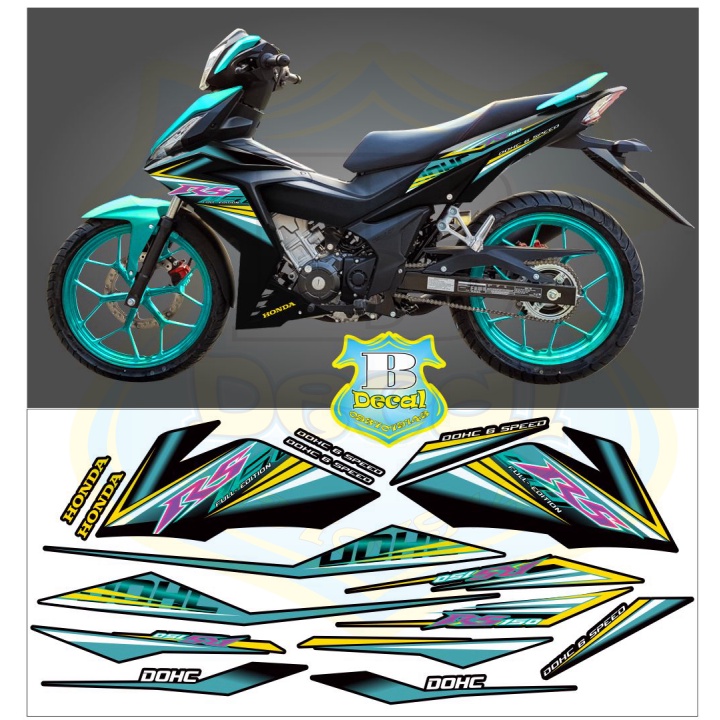 ( Quí khách vui lòng mang ra tiệm cho thợ dán ) Tem winner RS rice xanh đen