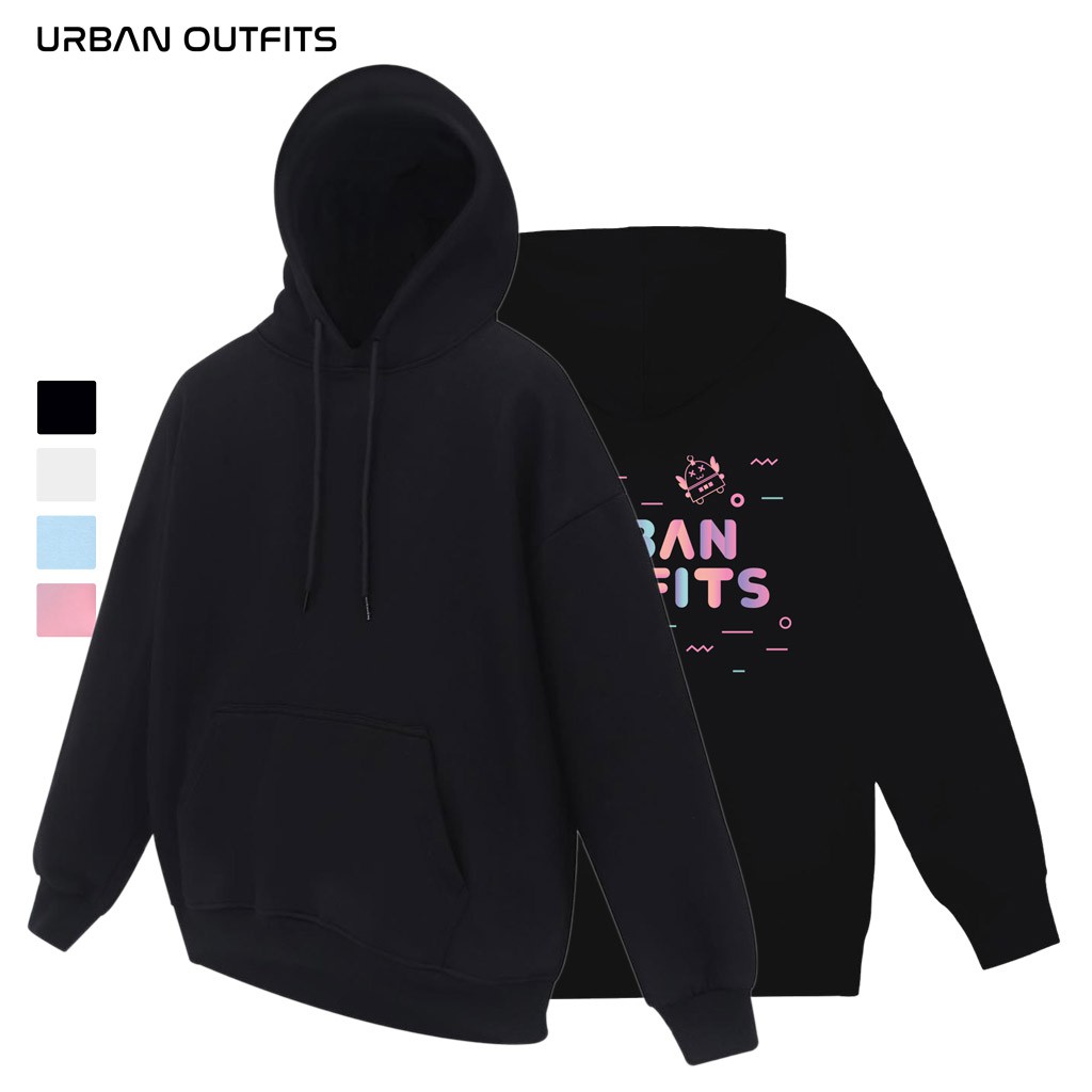 Áo Hoodie Nữ Nam Form Rộng URBAN OUTFITS In Bots UO HOO03 Thun Cotton Nỉ