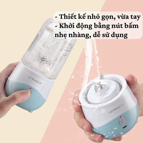 Máy Xay Sinh Tố Cầm Tay Mini, Hàng Nhập Khẩu, Sạc Pin, Bảo Hành 1 Đổi 1 Trong Vòng 7 Ngày - Mẫu Mới 2021