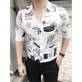 ÁO SƠ MI NAM HOẠ TIẾT PHONG CÁCH HÀN QUỐC