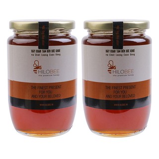 Combo 2 Hũ Mật Ong Hoa Nhãn 490g Nguyên Chất Tiêu Chuẩn Châu Âu Hilobee