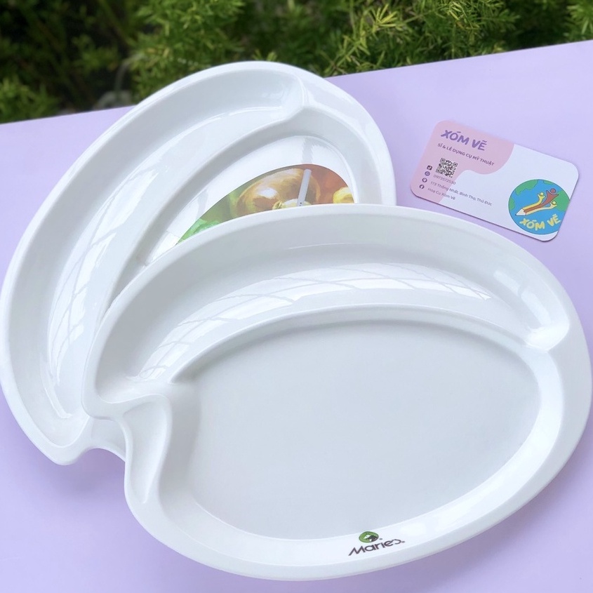 [XÓM VẼ] Khay pha màu oval bằng nhựa 27x20 cm (palette)